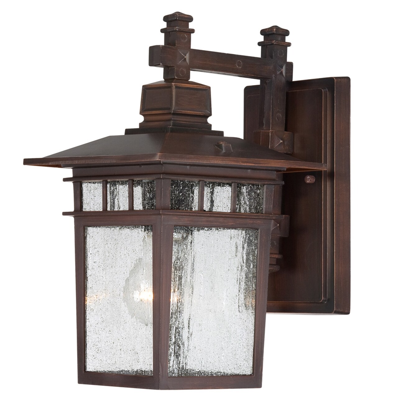 Cove Neck 1-Light Wall Lantern Outdoor Light Fixture in Rustic Bronze Finish